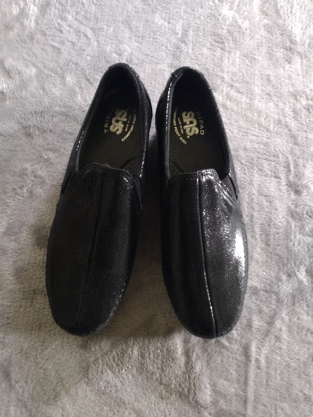 SAS Dream Black Snake Women’s Comfort Shoes Size 7.5M